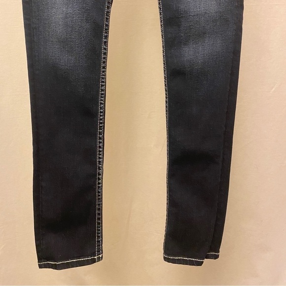 BKE 2 Long (26L) Payton Skinny Jeans Mid 8” Rise Stretch Womens Dark Wash - Picture 6 of 16